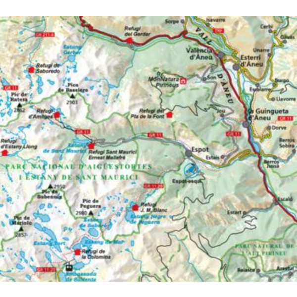 PARC NATIONAL AIGUESTORTES I ESTANY DE SANT MAURICI 1:25000 - Wanderkarte Ansicht 2