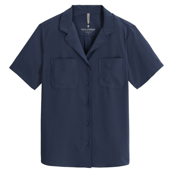 SPOTLESS EVOLUTION MEADOW S/S Damen - Outdoor Bluse-NAVY