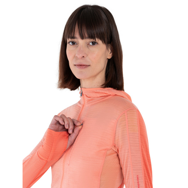 Icebreaker W MERINO 200 REALFLEECE DESCENDER LS ZIP HOODIE Damen - Fleecejacke Ansicht 10