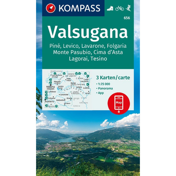 KOMPASS WANDERKARTEN-SET 656 VALSUGANA, PINE, LEVICO Ansicht 1
