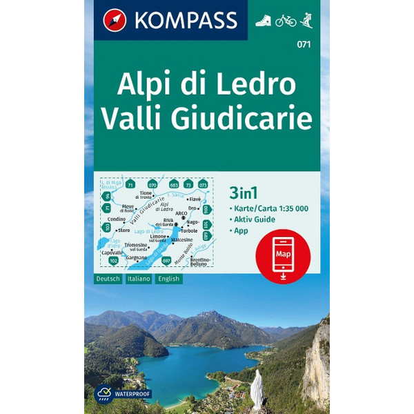 KOMPASS WANDERKARTE 071 ALPI DI LEDRO, VALLI GIUDICARIE Ansicht 1