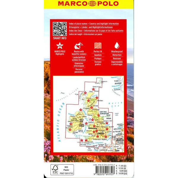 MARCO POLO REISEKARTE GROßBRITANNIEN 1:850.000 - Straßenkarte Ansicht 2