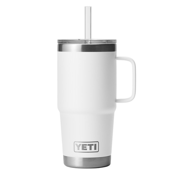 RAMBLER 25 OZ STRAW MUG 2.0 - Thermobecher-WHITE