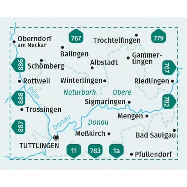 KOMPASS WANDERKARTE 781 NATURPARK OBERE DONAU - ALBSTADT Ansicht 2