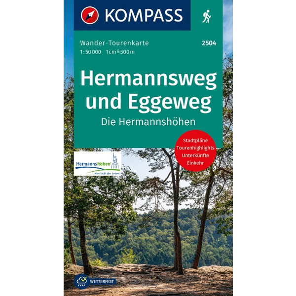 KOMPASS WANDER-TOURENKARTE HERMANNSWEG UND EGGEWEG Ansicht 1
