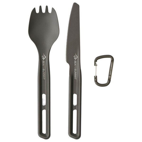 to Summit FRONTIER UL CUTLERY SET - [2 PIECE] SPORK & KNIFE - Campingbesteck
