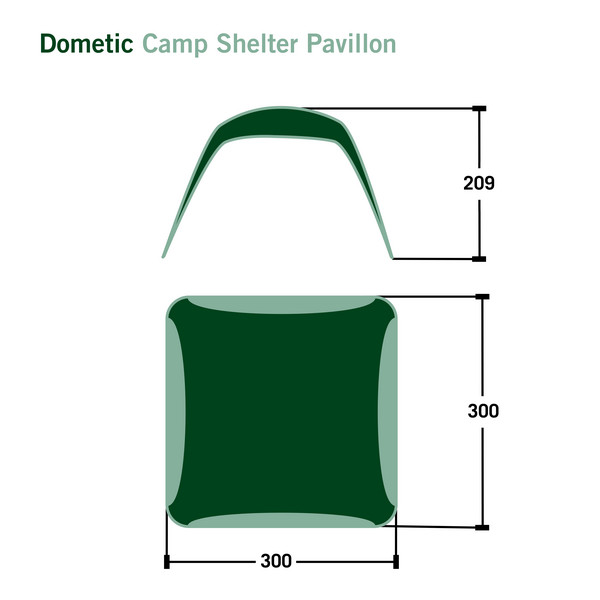 Dometic COMPACT CAMP SHELTER INC 2 WALLS - Pavillon Ansicht 2