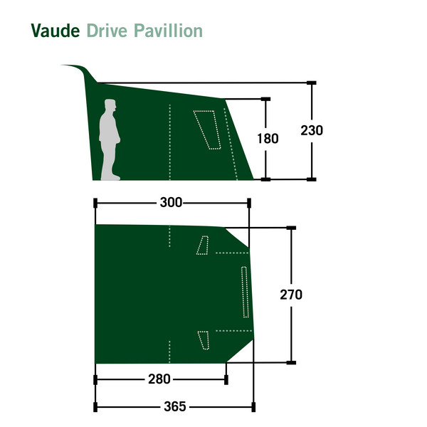 Vaude DRIVE PAVILLON - Busvorzelt Ansicht 2