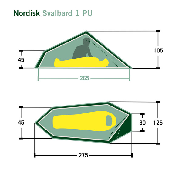 Nordisk SVALBARD 1 PU (2.0) TENT - Einpersonenzelt Ansicht 2