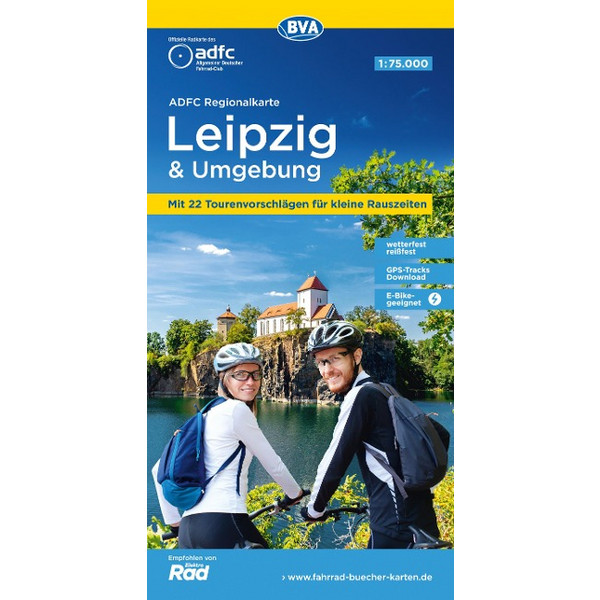 ADFC-REGIONALKARTE LEIPZIG UND UMGEBUNG, 1:75.000 - Fahrradkarte