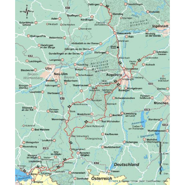 BAYERISCH-SCHWÄBISCHER JAKOBSWEG VON OETTINGEN ZUM BODENSEE - Wanderführer Ansicht 2