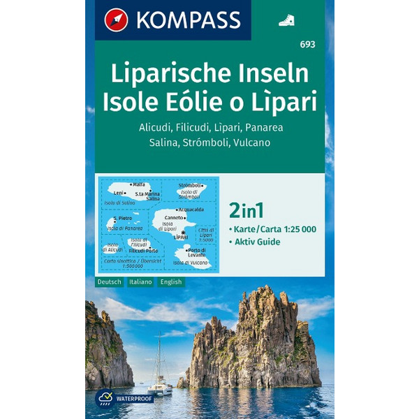 KOMPASS WANDERKARTE 693 LIPARISCHE INSELN Ansicht 1
