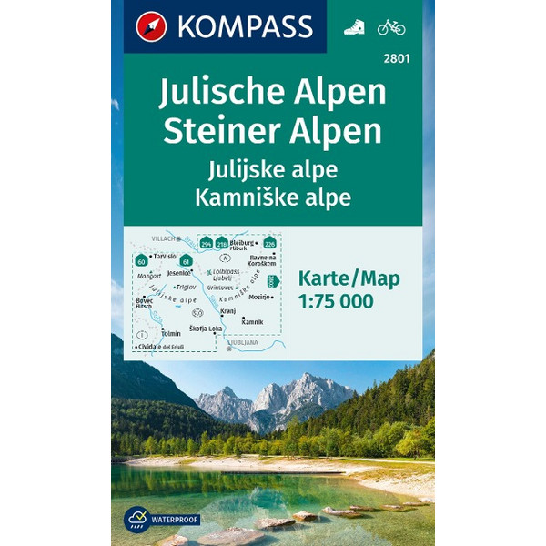 KOMPASS WANDERKARTE 2801 JULISCHE ALPEN Ansicht 1