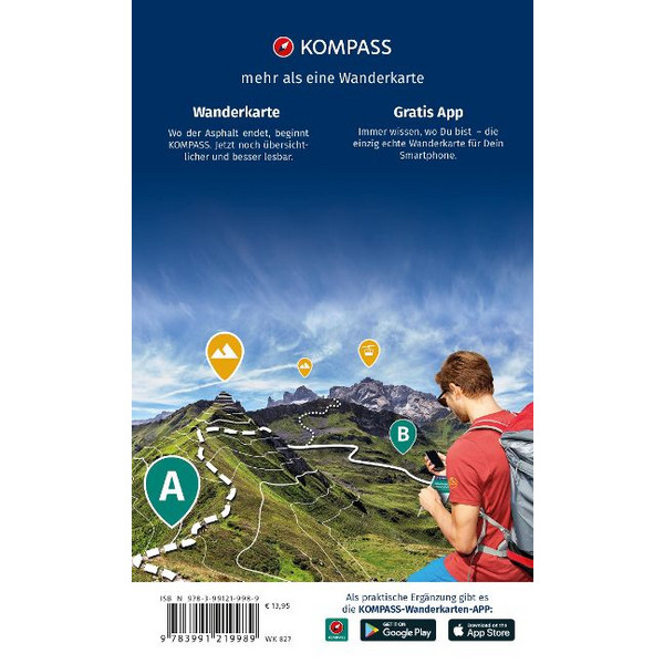KOMPASS WANDERKARTEN-SET 827 BERGSTRAßE-ODENWALD, NECKARTAL Ansicht 2