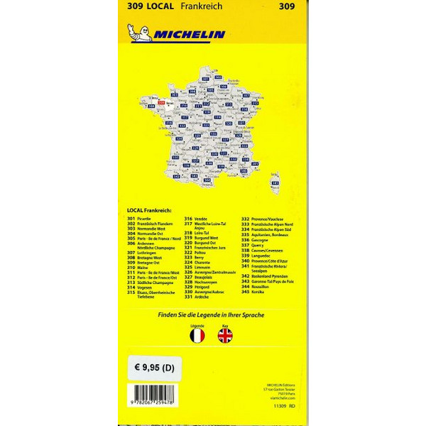 MICHELIN BRETAGNE OST - Straßenkarte Ansicht 2