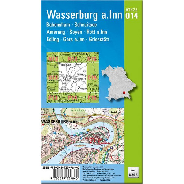 ATK25-O14 WASSERBURG A.INN - Wanderkarte Ansicht 2