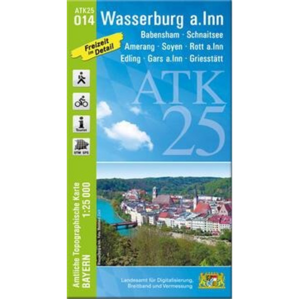 ATK25-O14 WASSERBURG A.INN - Wanderkarte Ansicht 1