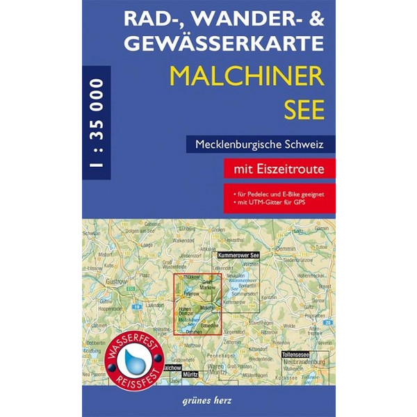 RAD-, WANDER- UND GEWÄSSERKARTE MALCHINER SEE Ansicht 1