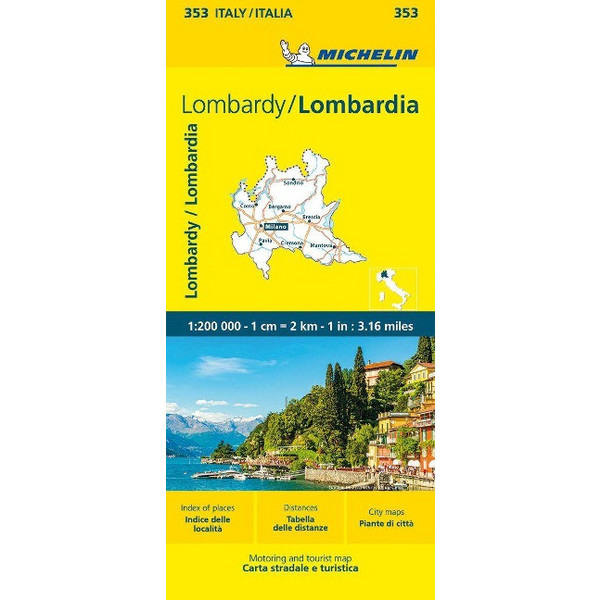 LOMBARDIA - MICHELIN LOCAL MAP 353 - Straßenkarte