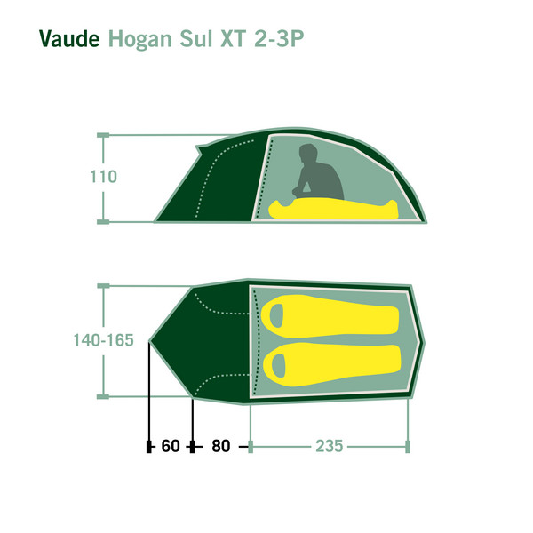 Vaude HOGAN SUL XT 2-3P - Kuppelzelt Ansicht 2