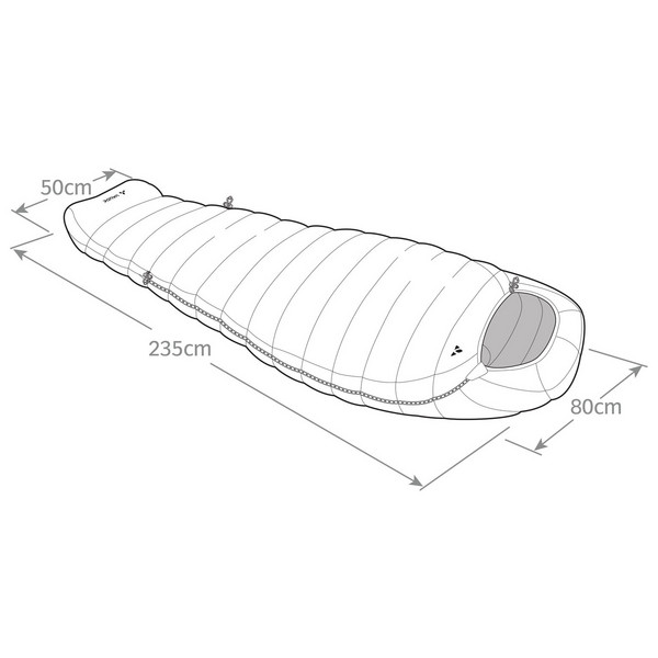 Vaude ROTSTEIN 1250 DWN - Winterschlafsack Ansicht 2
