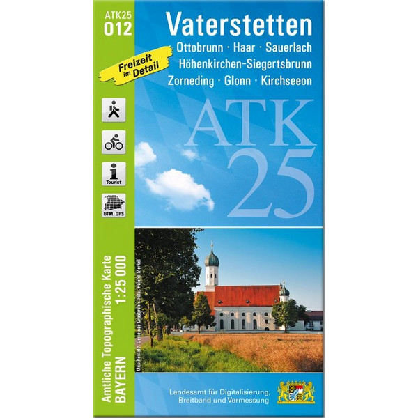 ATK25-O12 VATERSTETTEN (AMTLICHE TOPOGRAPHISCHE KARTE) - Wanderkarte Ansicht 1