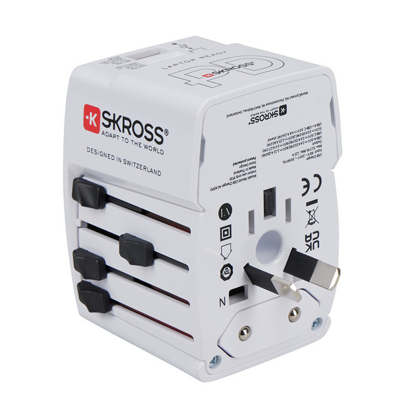 Skross WORLD USB CHARGER AC45PD WITH USB-C CABLE - Reisestecker Ansicht 3