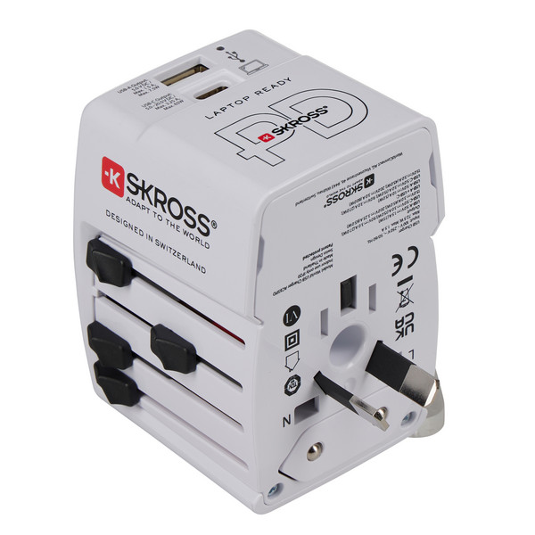 Skross WORLD USB CHARGER AC65PD WITH USB-C CABLE - Reisestecker Ansicht 3