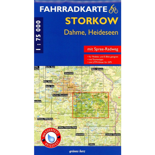 FAHRRADKARTE STORKOW, DAHME, HEIDESEEN - Fahrradkarte Ansicht 1