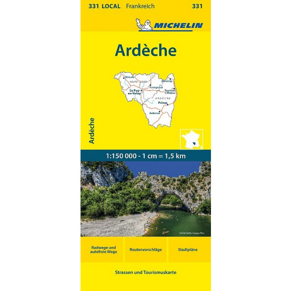 MICHELIN ARDECHE-HAUTE LOIRE - Straßenkarte Ansicht 1