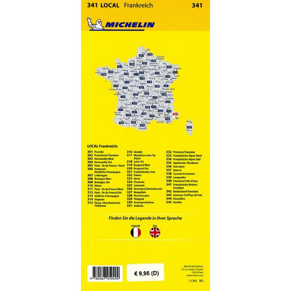 MICHELIN FRANZÖSISCHE RIVIERA - SEEALPEN - Straßenkarte Ansicht 2
