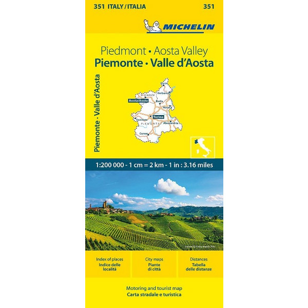 MICHELIN PIEMONT, AOSTATAL - Straßenkarte