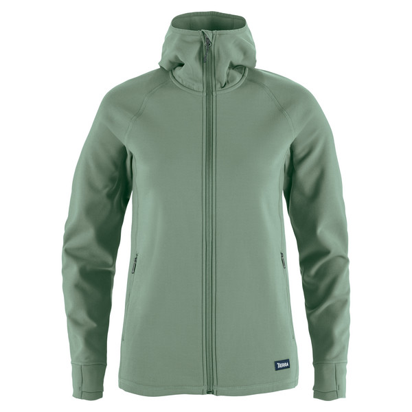 KVALØYA HOOD W Damen - Fleecejacke-SAGE GREEN