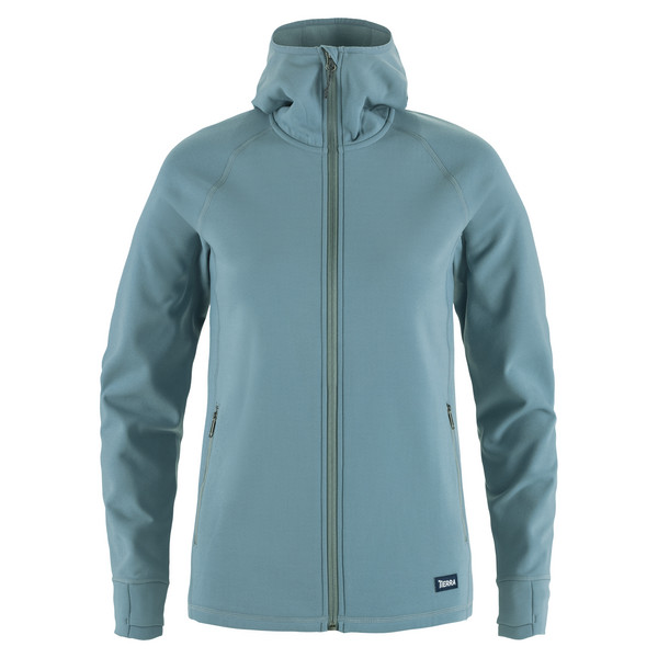 KVALØYA HOOD W Damen - Fleecejacke-SLATE BLUE