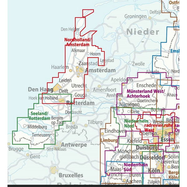 ADFC-REGIONALKARTE NORD-HOLLAND AMSTERDAM - Fahrradkarte Ansicht 3