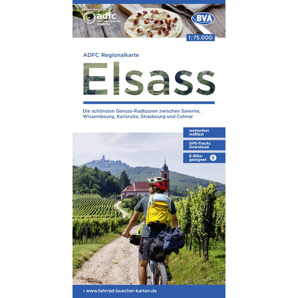 ADFC-REGIONALKARTE ELSASS, 1:75.000 - Fahrradkarte Ansicht 1