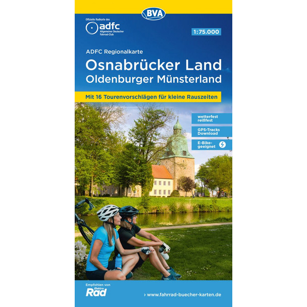 ADFC-REGIONALKARTE OSNABRÜCKER LAND /OLDENBURGER MÜNSTERLAND - Fahrradkarte Ansicht 1