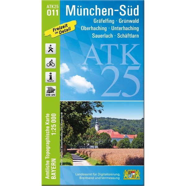 ATK25-O11 MÜNCHEN-SÜD (AMTLICHE TOPOGRAPHISCHE KARTE) - Wanderkarte Ansicht 1