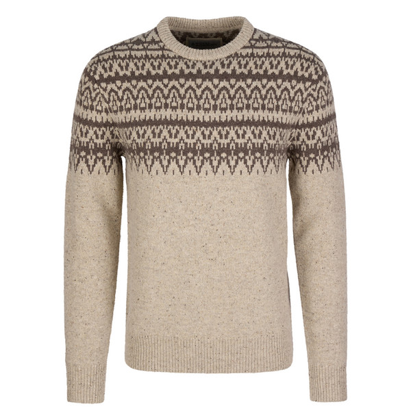 ARCH ROCK CREW L/S Herren - Wollpullover-SANDSTONE HTR LASSEN PT