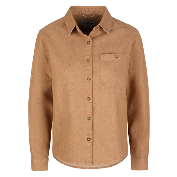 CLOUDS REST HEMP L/S Damen - Outdoor Hemd-PECAN HTR