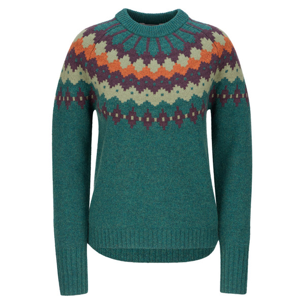 ROCKCRAFT WOOL CREW Damen - Wollpullover-BALSAM HTR SNOWCREEK PT