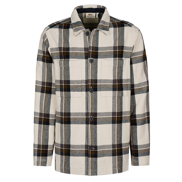 SINGI FLANNEL OVERSHIRT M Herren - Flanellhemd-CHALK WHITE-DARK NAVY