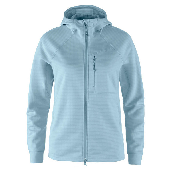 ABISKO GRID FLEECE HOODIE W Damen - Fleecejacke-BREEZE BLUE