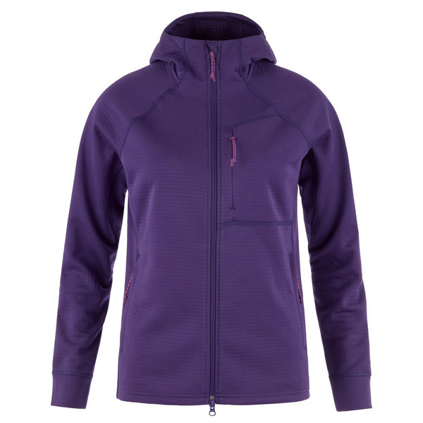 ABISKO GRID FLEECE HOODIE W Damen - Fleecejacke-DARK VIOLET
