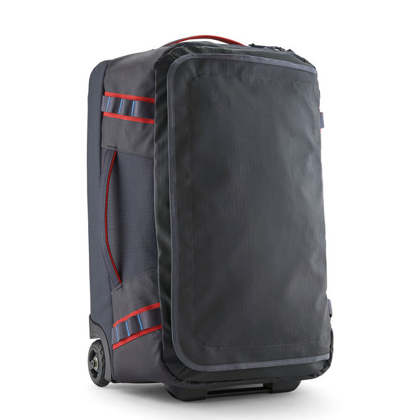 BLACK HOLE WHEELED DUFFEL 40L - Reisetasche mit Rollen-SMOLDER BLUE W/AMANITA RED