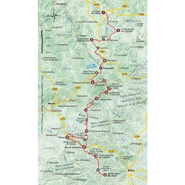 FRANKREICH: CEVENNEN STEVENSONWEG GR 70 - Wanderführer Ansicht 2