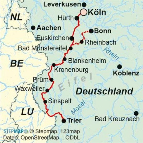 JAKOBSWEG VIA COLONIENSIS - Wanderführer Ansicht 2