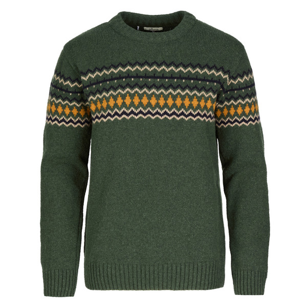 LASBY KNITTED SWEATER Herren - Wollpullover-BURNT OLIVE
