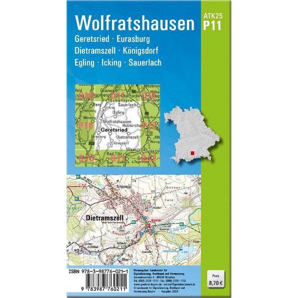 ATK25-P11 WOLFRATSHAUSEN - Wanderkarte Ansicht 2