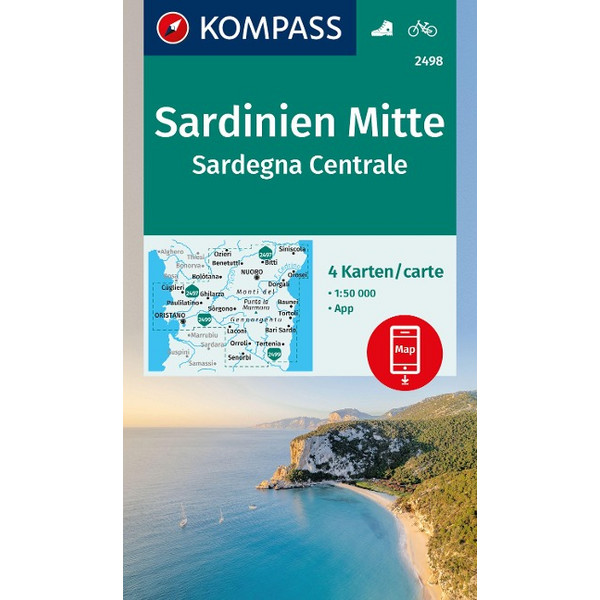 KOMPASS WANDERKARTEN-SET 2498 SARDINIEN MITTE Ansicht 1
